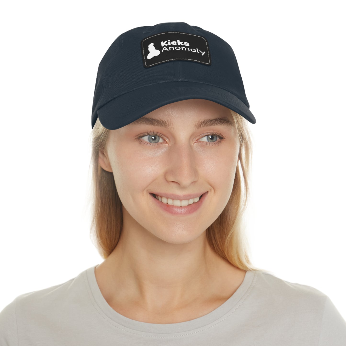 Dad Hat with Faux Leather Patch - Kicks Anomaly Logo