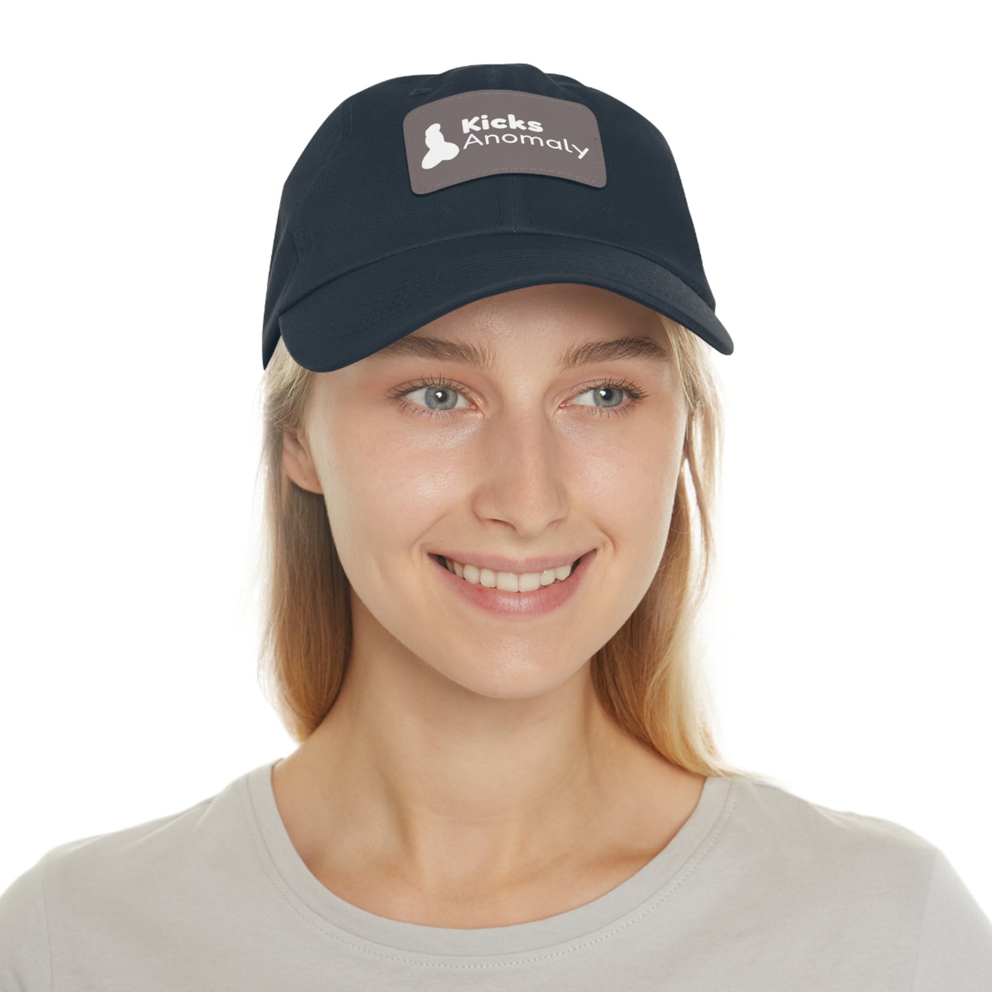 Dad Hat with Faux Leather Patch - Kicks Anomaly Logo