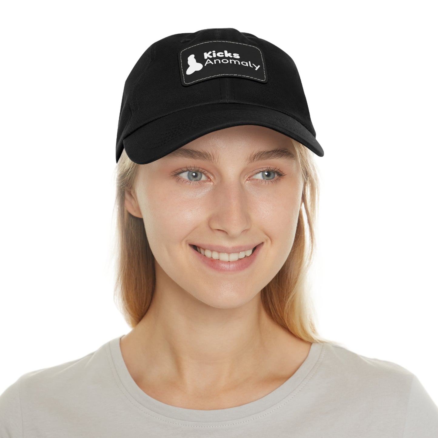 Dad Hat with Faux Leather Patch - Kicks Anomaly Logo