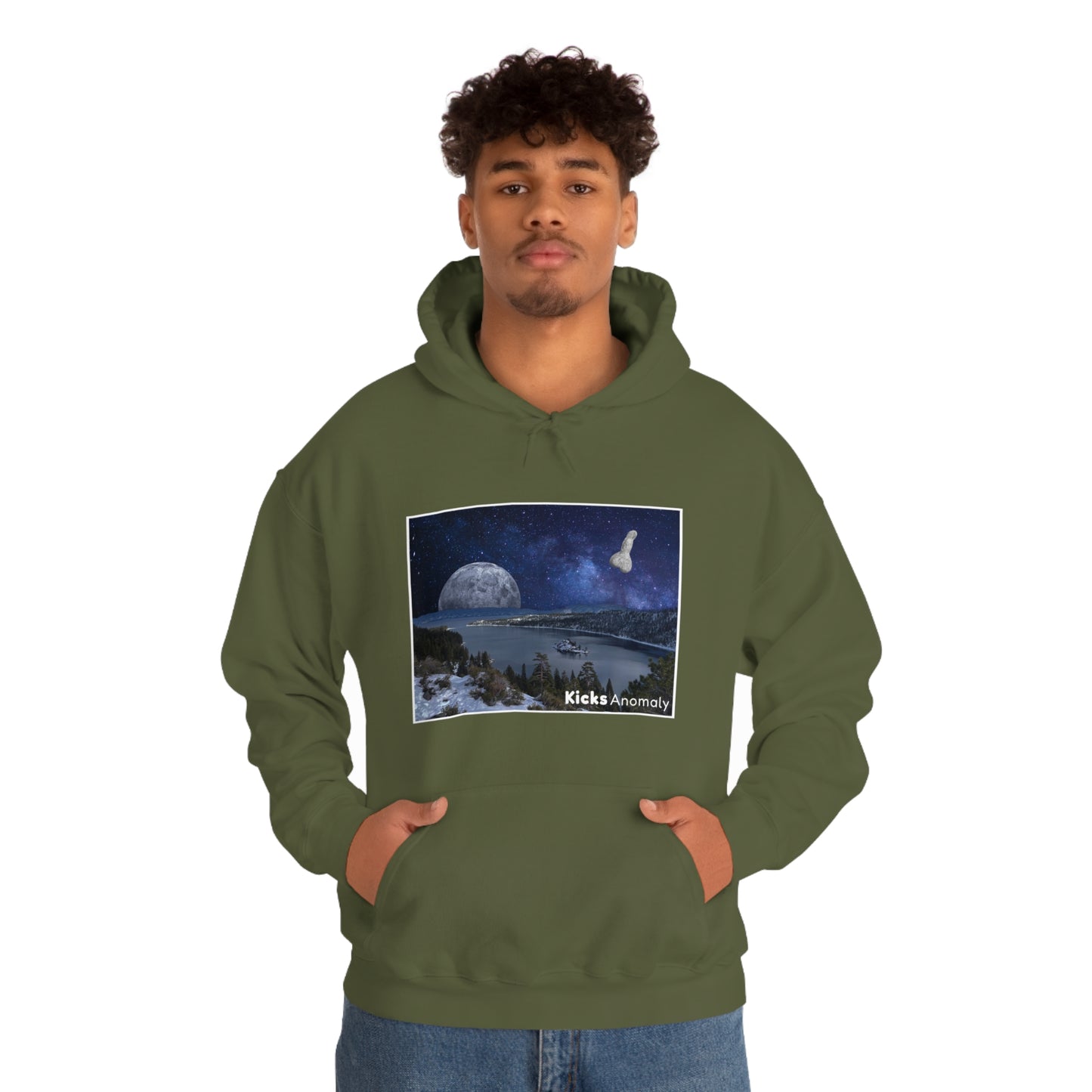 Hooded Sweatshirt - Kicks Anomaly Moon Design